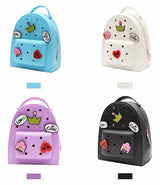 Silicone Jelly Mini Backpack – Small Size | Lightweight, Waterproof Bag for Women, Boys & Girls | Pool, Beach, Gym Use | Customizable with Charms | Easy to Clean (Black)