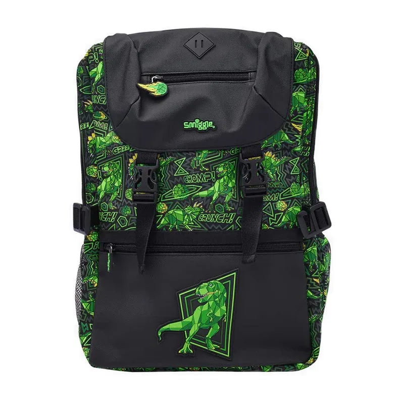 🦕 Smiggle Wild Side Foldover Backpack – Dino Edition | 22L