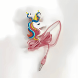 Unicorn Cartoon Wired Earphones – Stereo Sound for Kids & Toddlers