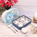 Premium Stainless Steel Lunch Box with Cartoon Character Design