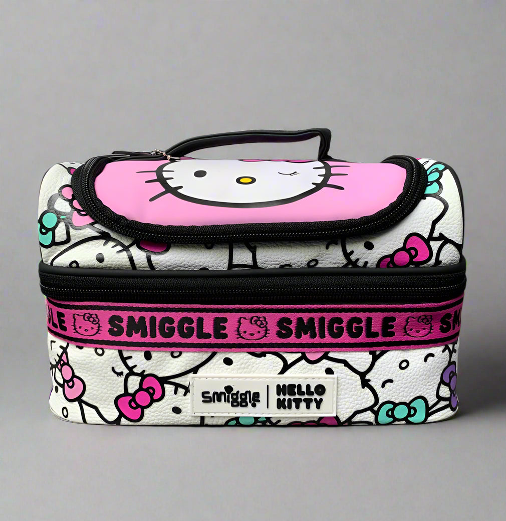 Smiggle Stylish Kids Lunch Box Bag | Double Layer, Insulated & Leakproof Tiffin for Boys & Girls | Cartoon Printed Lunch Carrier (Spiderman, Barbie, Hello Kitty, Marvel, Minecraft, Unicorn)
