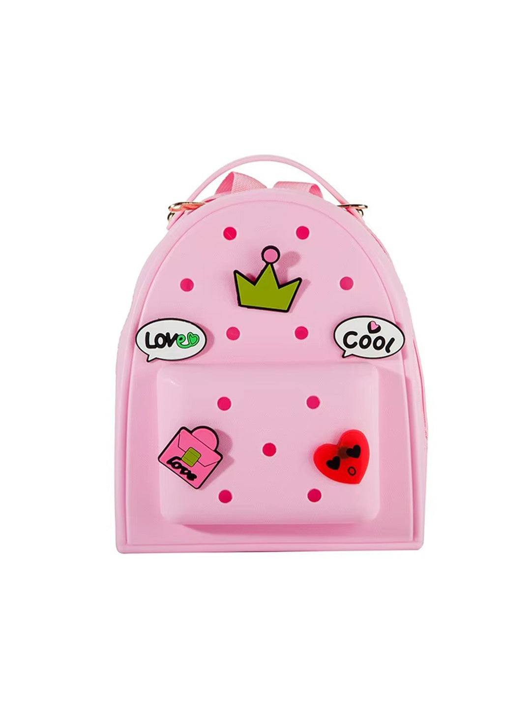 Silicone Jelly Mini Backpack – Small Size | Lightweight, Waterproof Bag for Women, Boys & Girls | Pool, Beach, Gym Use | Customizable with Charms | Easy to Clean (Black)