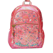 🌟 Smiggle Fiesta Classic Backpack - Purple Seahorse, 17.8L Capacity, Scented PVC Badge & 15-inch Laptop Compartment 🎉
