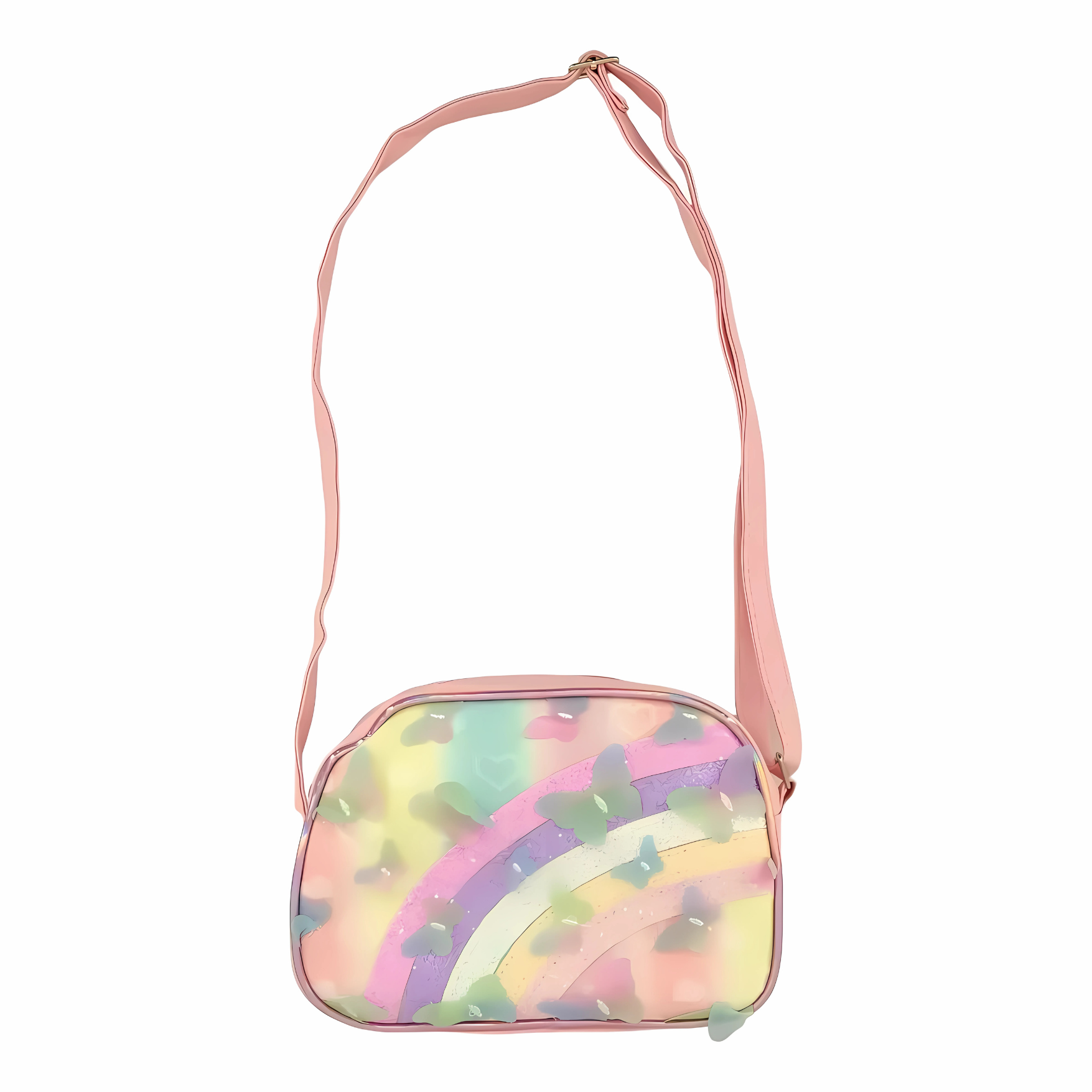 Rainbow Butterfly Fancy Sling Purse For Girls