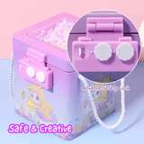 Cartoon Printed Piggy Bank with Password Lock For Kids toy_mbank_56