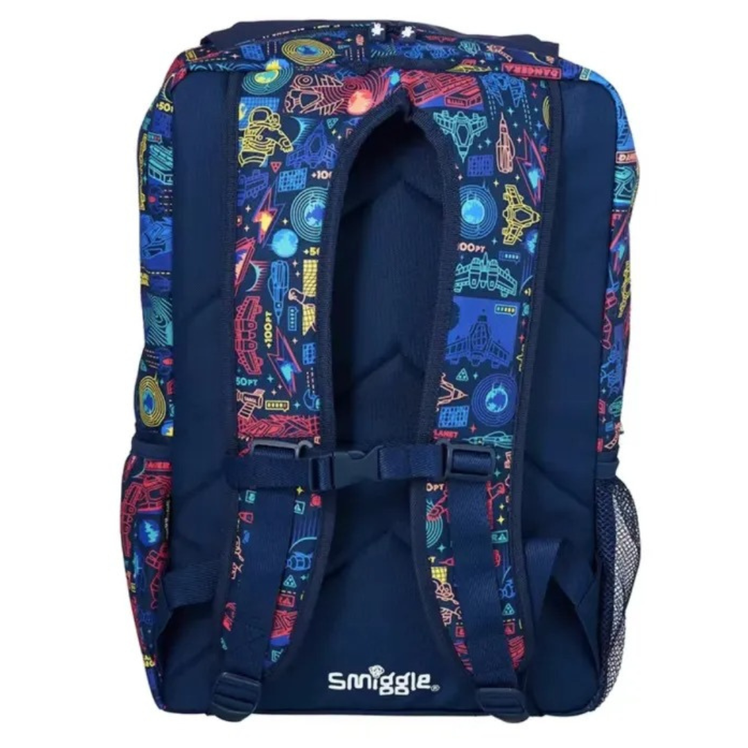 🚀 Smiggle “Limitless Explorer” Foldover Attach Backpack – Astronaut Galaxy Edition | 22L