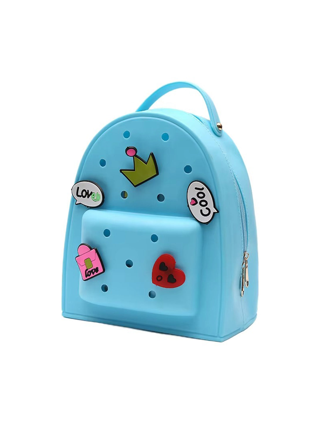 Silicone Jelly Mini Backpack – Small Size | Lightweight, Waterproof Bag for Women, Boys & Girls | Pool, Beach, Gym Use | Customizable with Charms | Easy to Clean (Black)