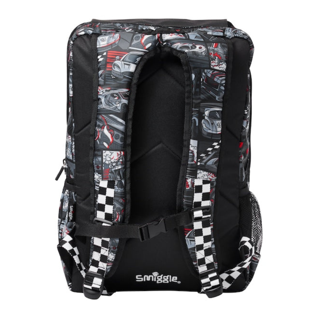 🏁 Smiggle Epic Adventures Foldover Attach Backpack – Racing Car Edition | Ages 3+