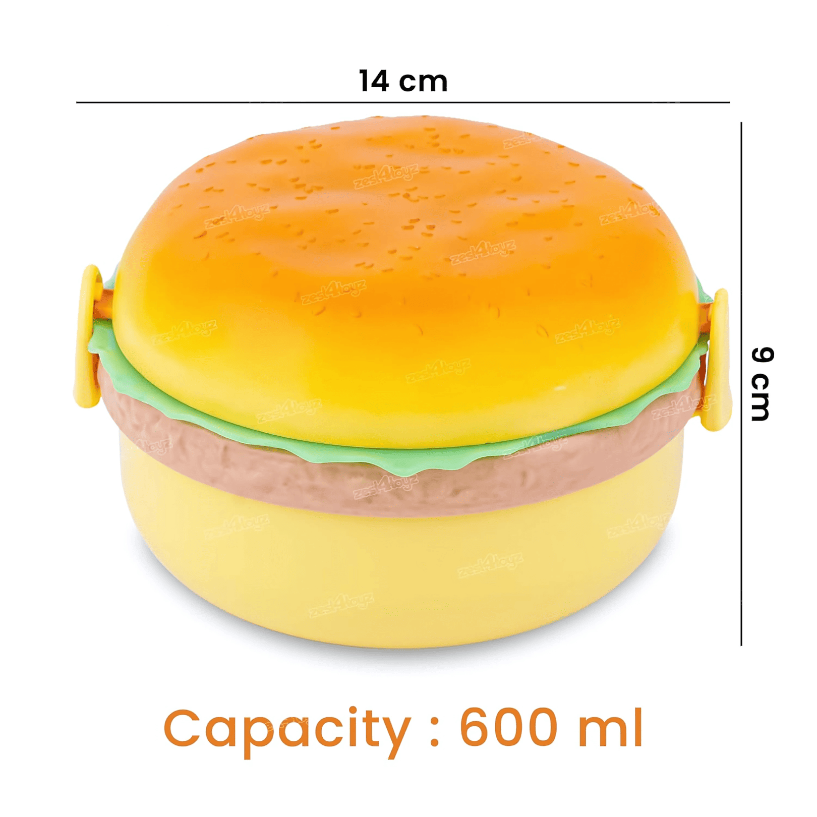 Burger Shaped Plastic Lunch Box for Kids