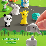 3D Unique Themed Pencil Erasers Set For Student