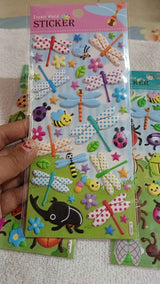 Cute 3D Bird Theme Textured Squishes Puffer Sticker Set