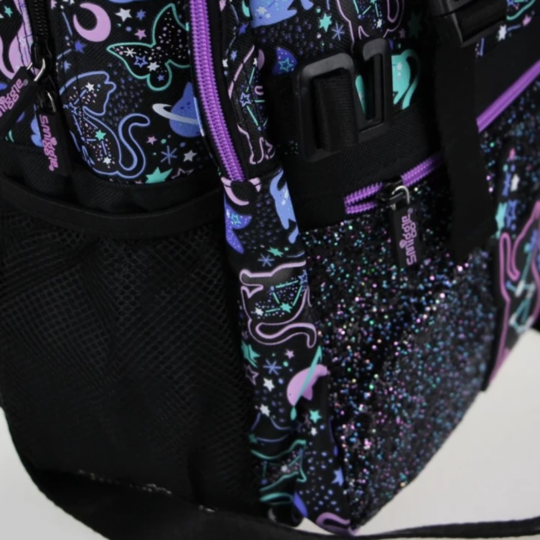 🐈⬛🌌 Smiggle “Wild Side Cat” Foldover Backpack | 22L