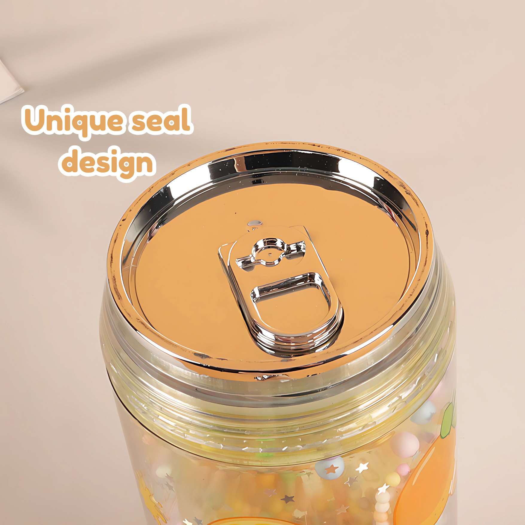 Transparent Plastic Water Bottle with Lid and Rope – 240ml - Pack of 1