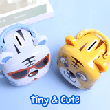 Cute Tiger Money Saving Piggy Bank with Lock For Kids