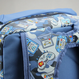 🎮 Smiggle Foldover Backpack – Video Games Blue Edition | 18" | Ages 3+