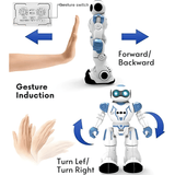 Rechargeable R/C Gesture-Sensing & Programmable Robot – Dancing Robot Toy with Lights & Sound for Kids