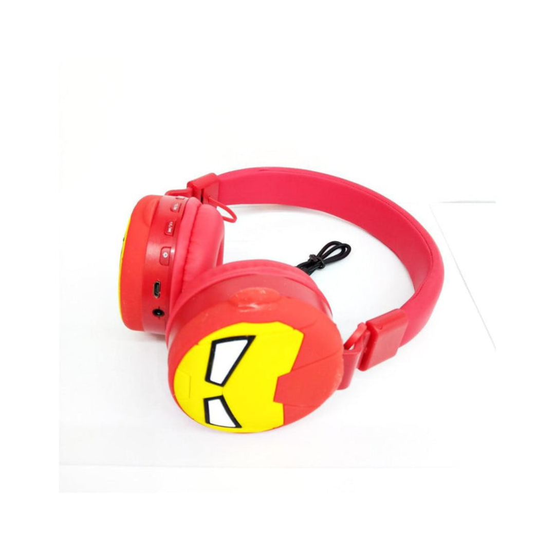 🎧 Iron Man Wireless Bluetooth Headset for Kids – Red & Gold Edition 🦸♂️🔥