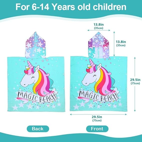 Kids' Hooded Bath & Beach Towel – Soft & Absorbent | Multi-Character
