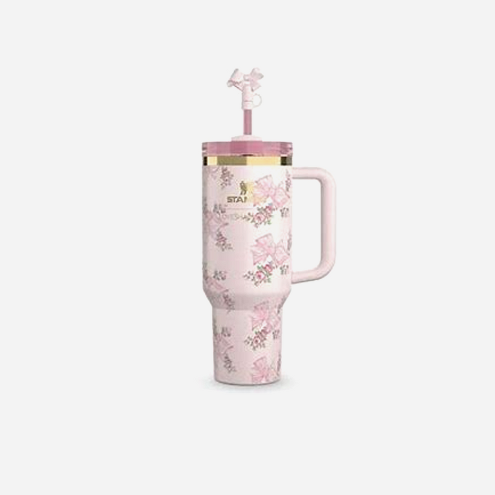 Stanley x LoveShackFancy | 40 OZ | Rosa Beaux Pink & Rosa Beaux Blue | Oversized Bow Signature Tumbler