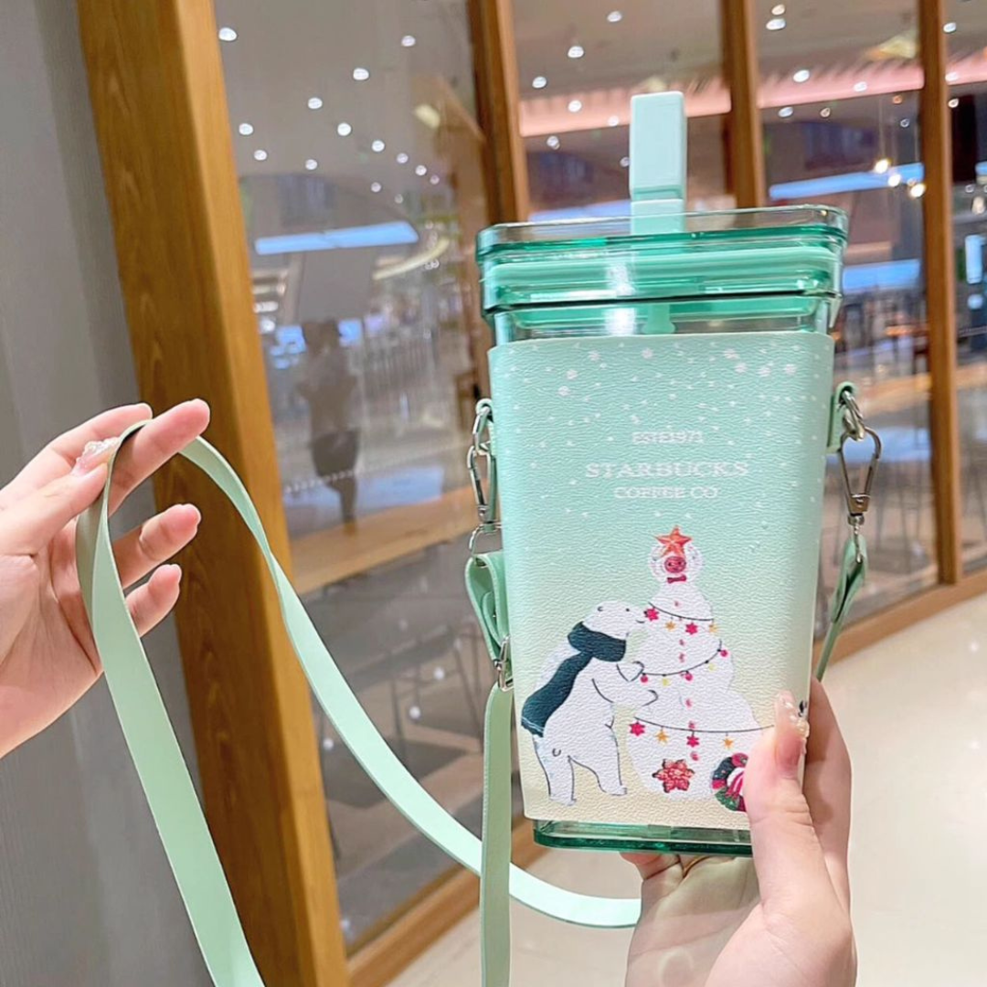 Starbucks Plastic Water Bottle with Strip (500ml)