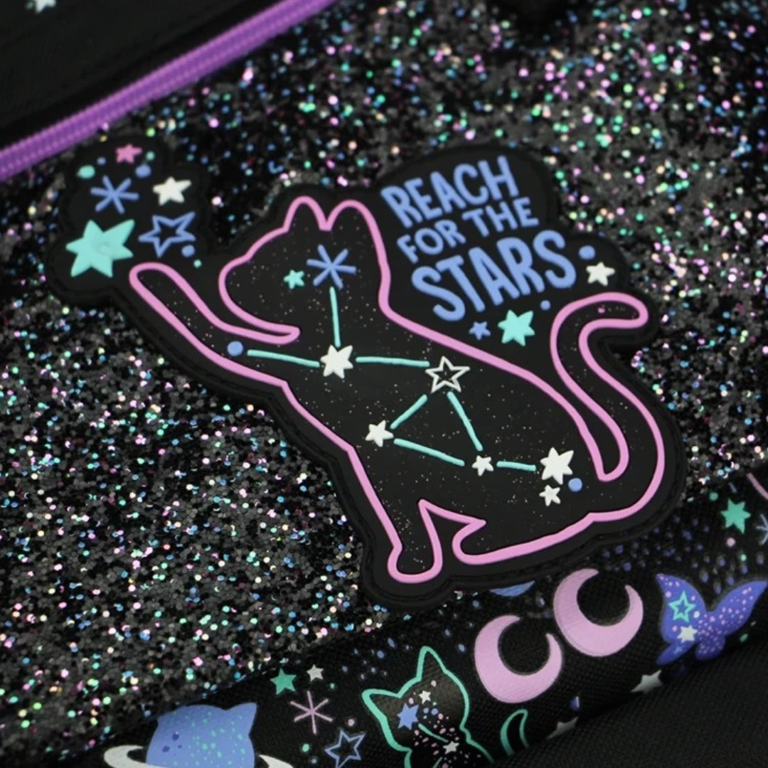 🐈⬛🌌 Smiggle “Wild Side Cat” Foldover Backpack | 22L