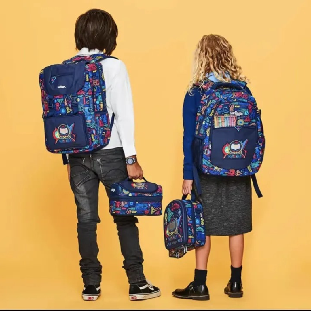 🚀 Smiggle “Limitless Explorer” Foldover Attach Backpack – Astronaut Galaxy Edition | 22L