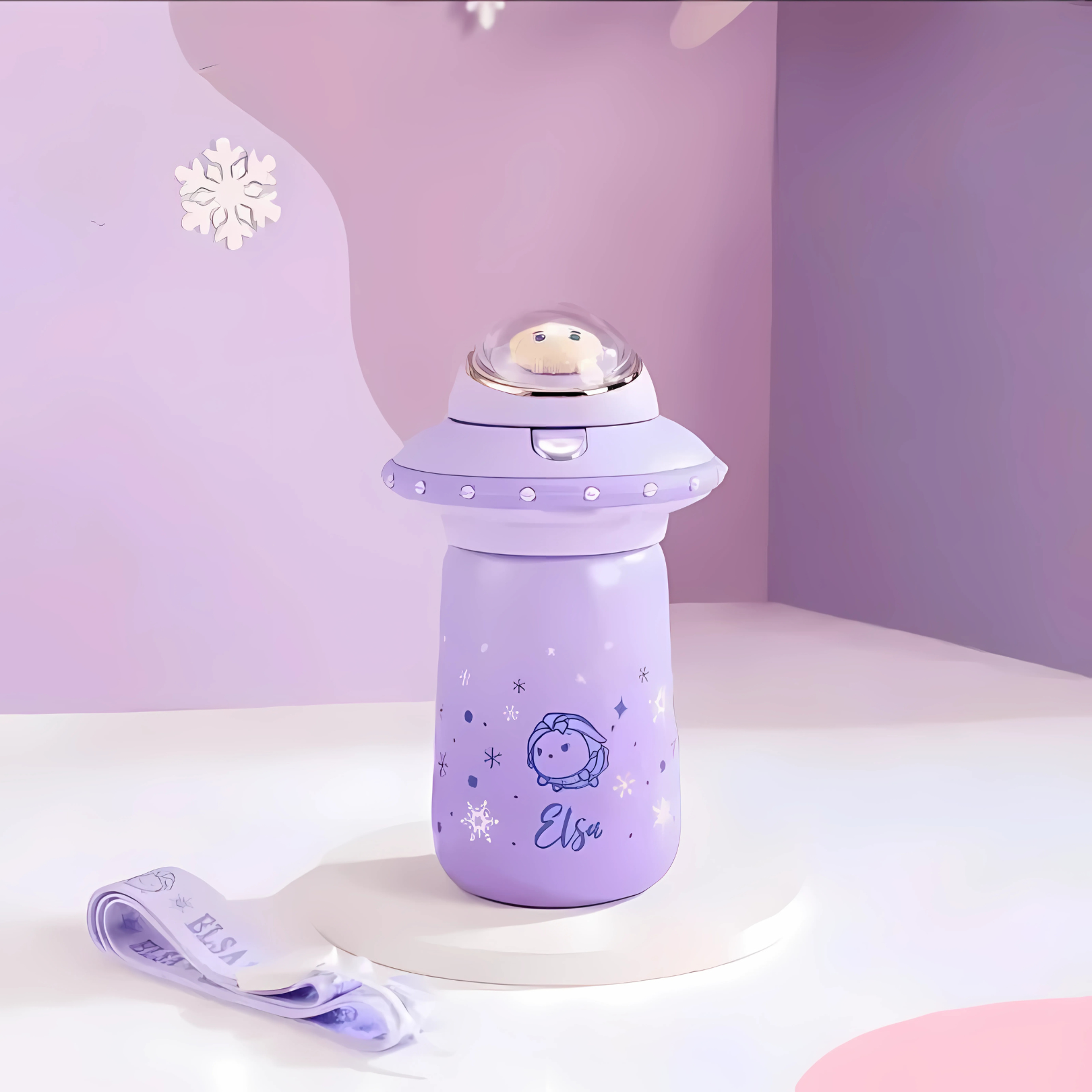 Space Ship Vacuum Cup – Water Bottle for Kids - Pack of 1