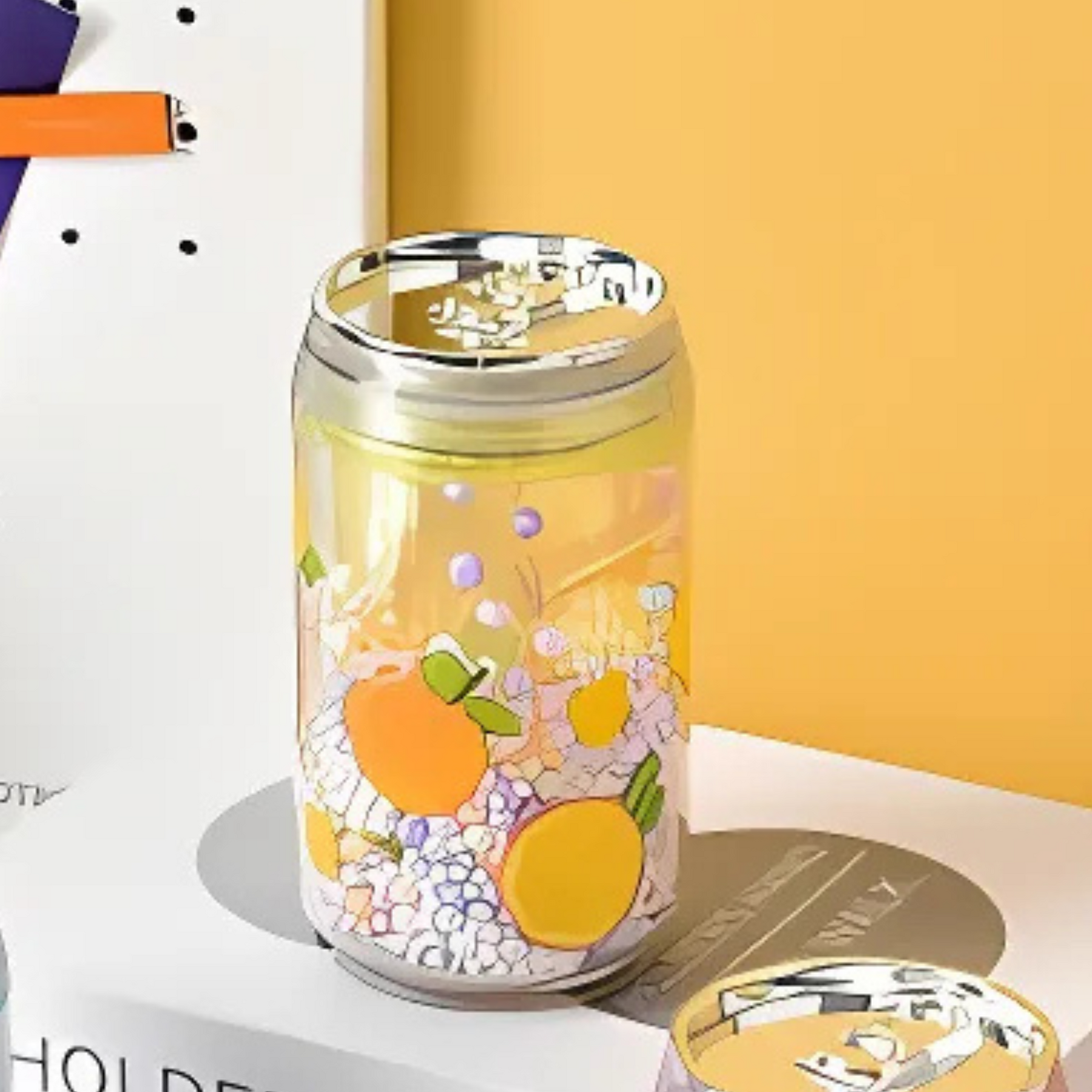 Transparent Plastic Water Bottle with Lid and Rope – 240ml - Pack of 1