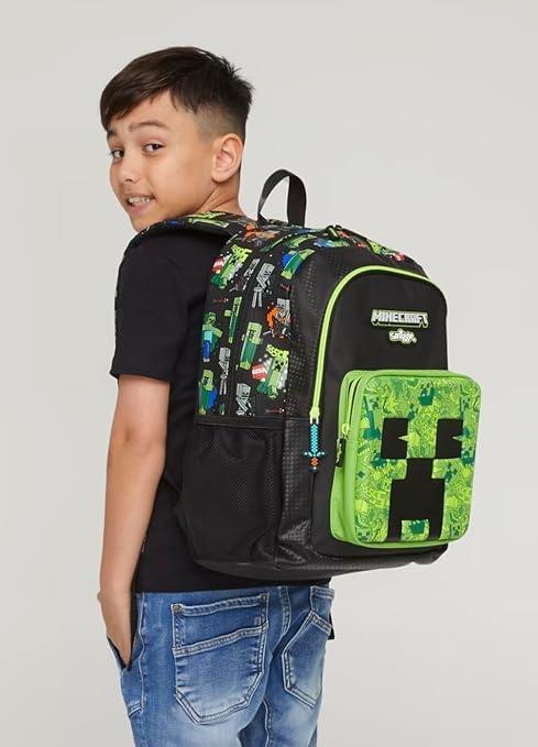 🟩🛠️ Minecraft x Smiggle® Classic Backpack | Approx. 19.6L | 42cm | Limited Edition 🎒🌍