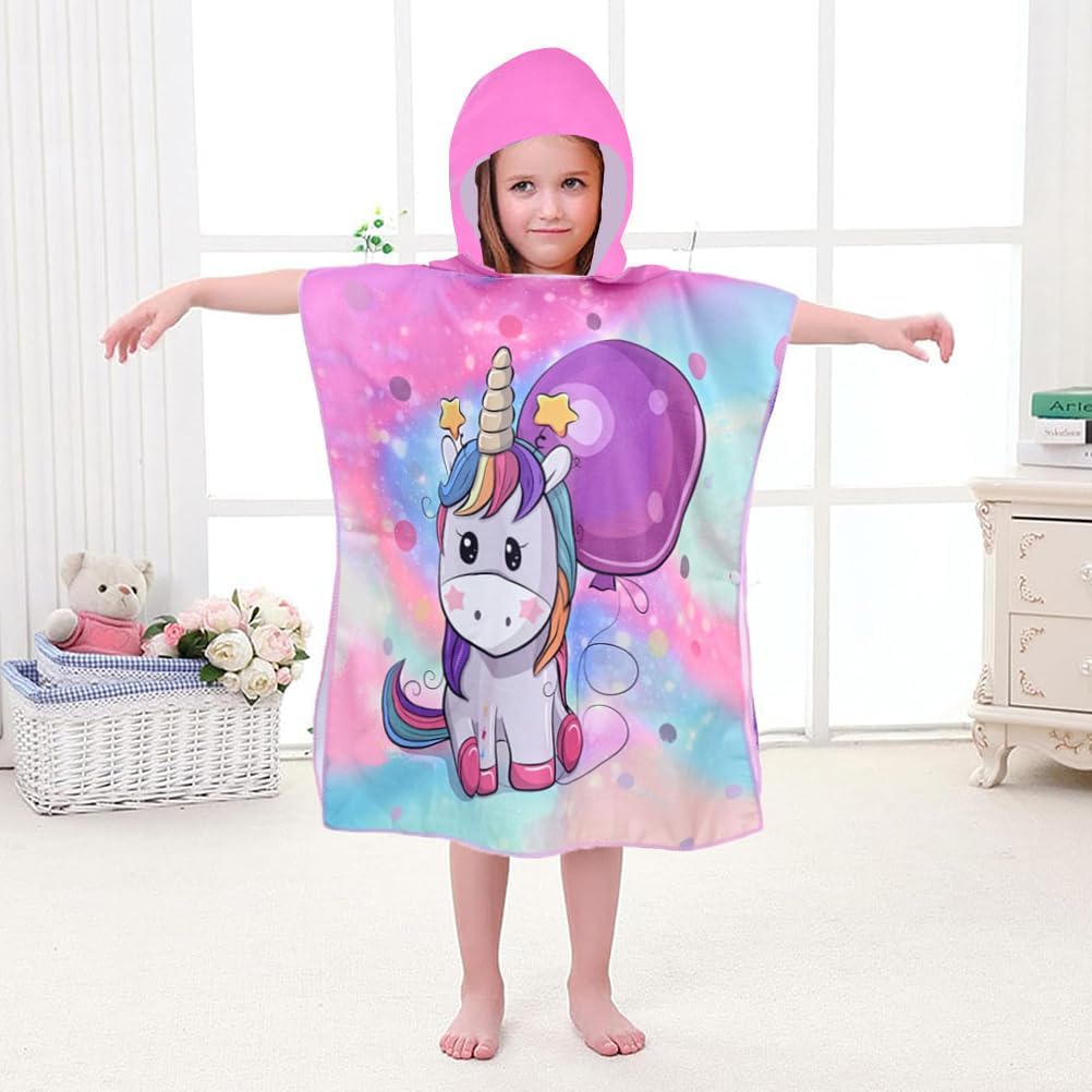 Kids' Hooded Bath & Beach Towel – Soft & Absorbent | Multi-Character
