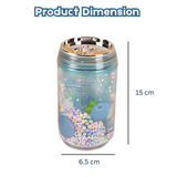 Transparent Plastic Water Bottle with Lid and Rope – 240ml - Pack of 1