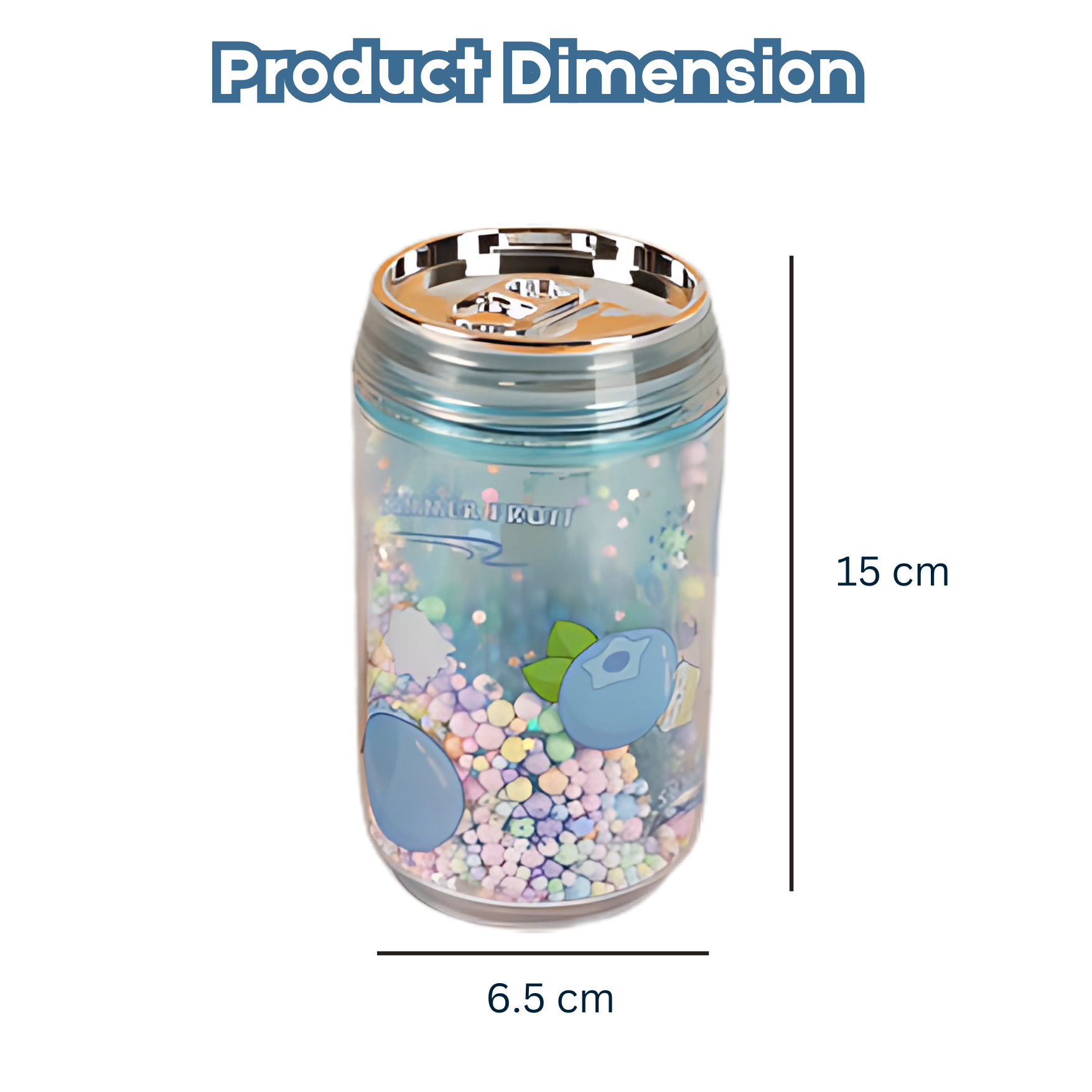 Transparent Plastic Water Bottle with Lid and Rope – 240ml - Pack of 1