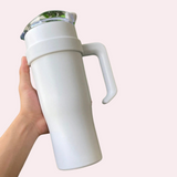 40oz Water Bottle with Handle - BPA-Free Stainless Steel Insulated Water Bottle with Straws, Leak-Proof - Pack of 1