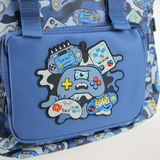🎮 Smiggle Foldover Backpack – Video Games Blue Edition | 18" | Ages 3+
