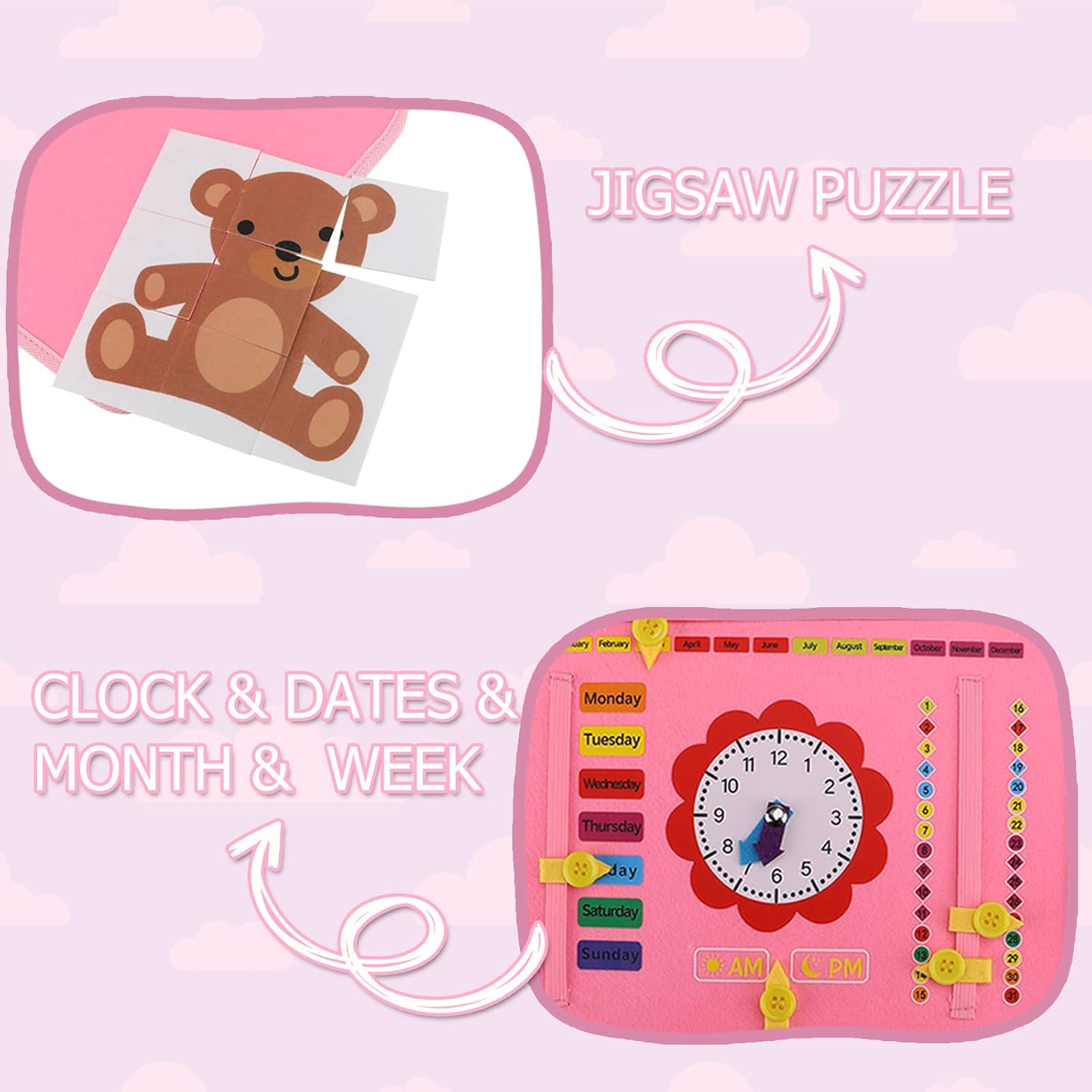 Busy Board Montessori Toy – 25-in-1 Educational Activity Board 🎓✨