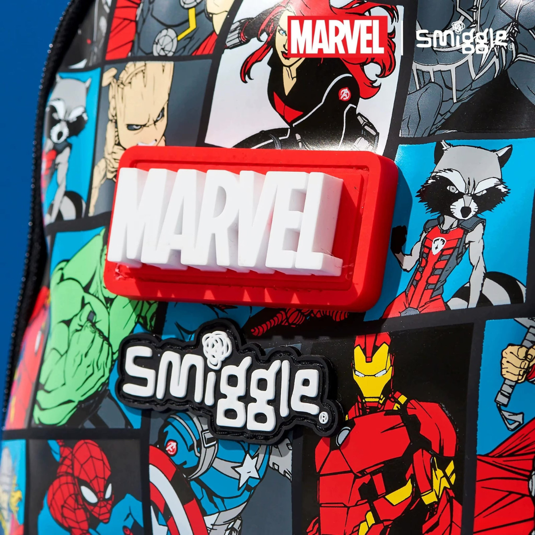 💥 Marvel x Smiggle Classic Backpack - Unleash the Power of You! 17.8L Capacity 🎒