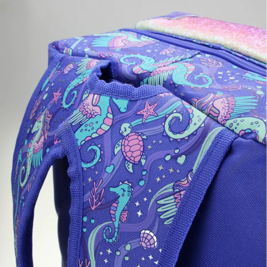 🦄 Smiggle “Seahorse Unicorn” Foldover Backpack – Limitless Collection | 22L