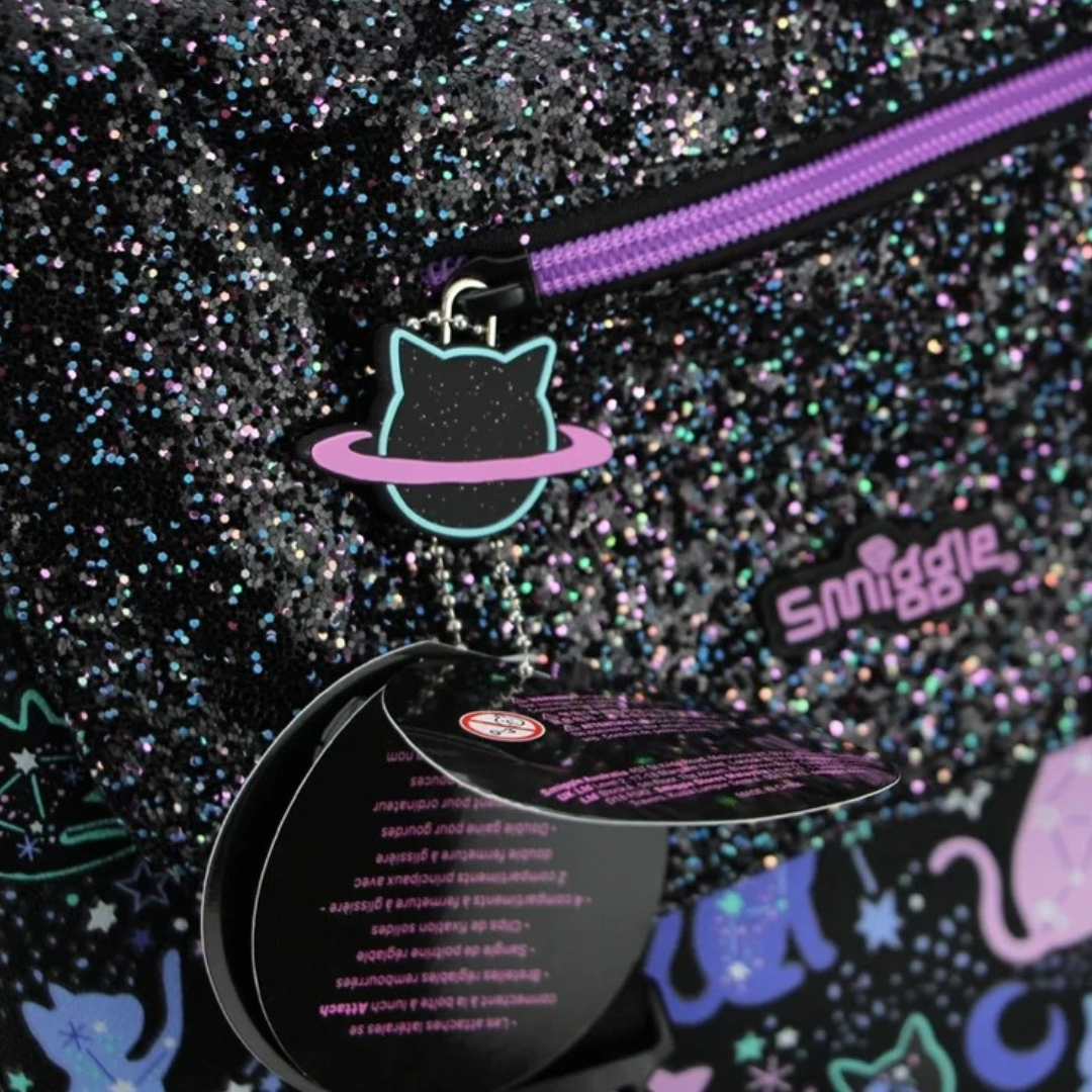 🐈⬛🌌 Smiggle “Wild Side Cat” Foldover Backpack | 22L