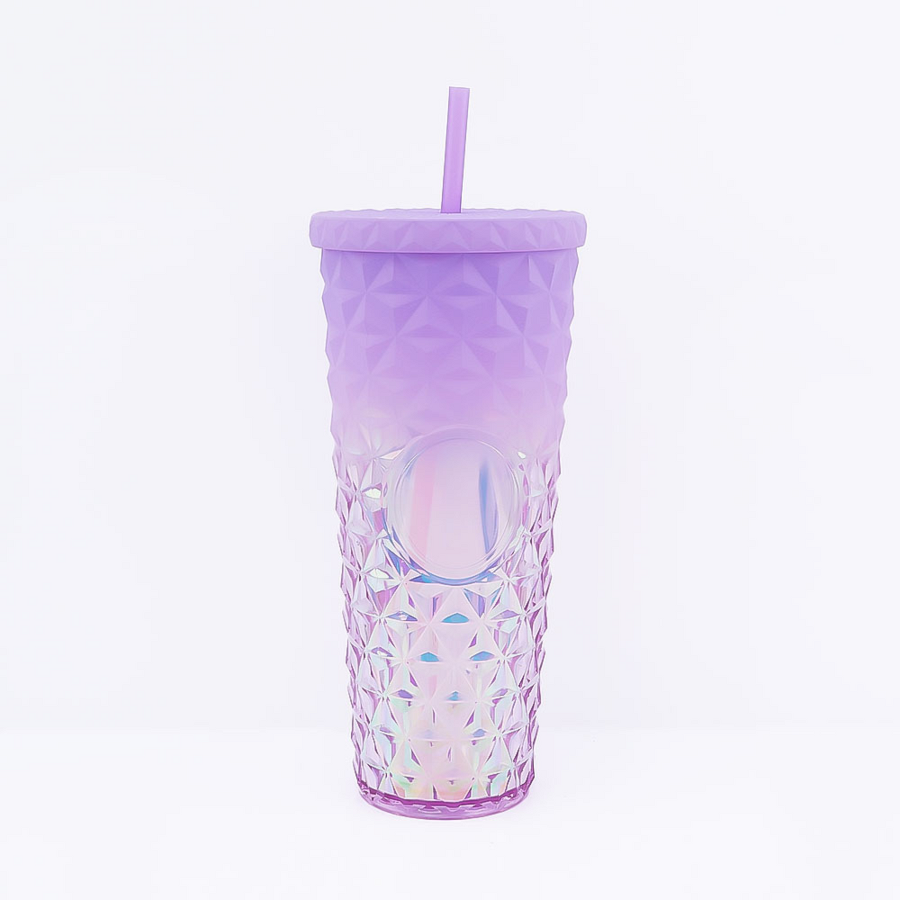 Studded Embossed Water Bottle with Straw - 720ml - Pack of 1
