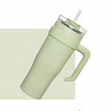 40oz Water Bottle with Handle - BPA-Free Stainless Steel Insulated Water Bottle with Straws, Leak-Proof - Pack of 1