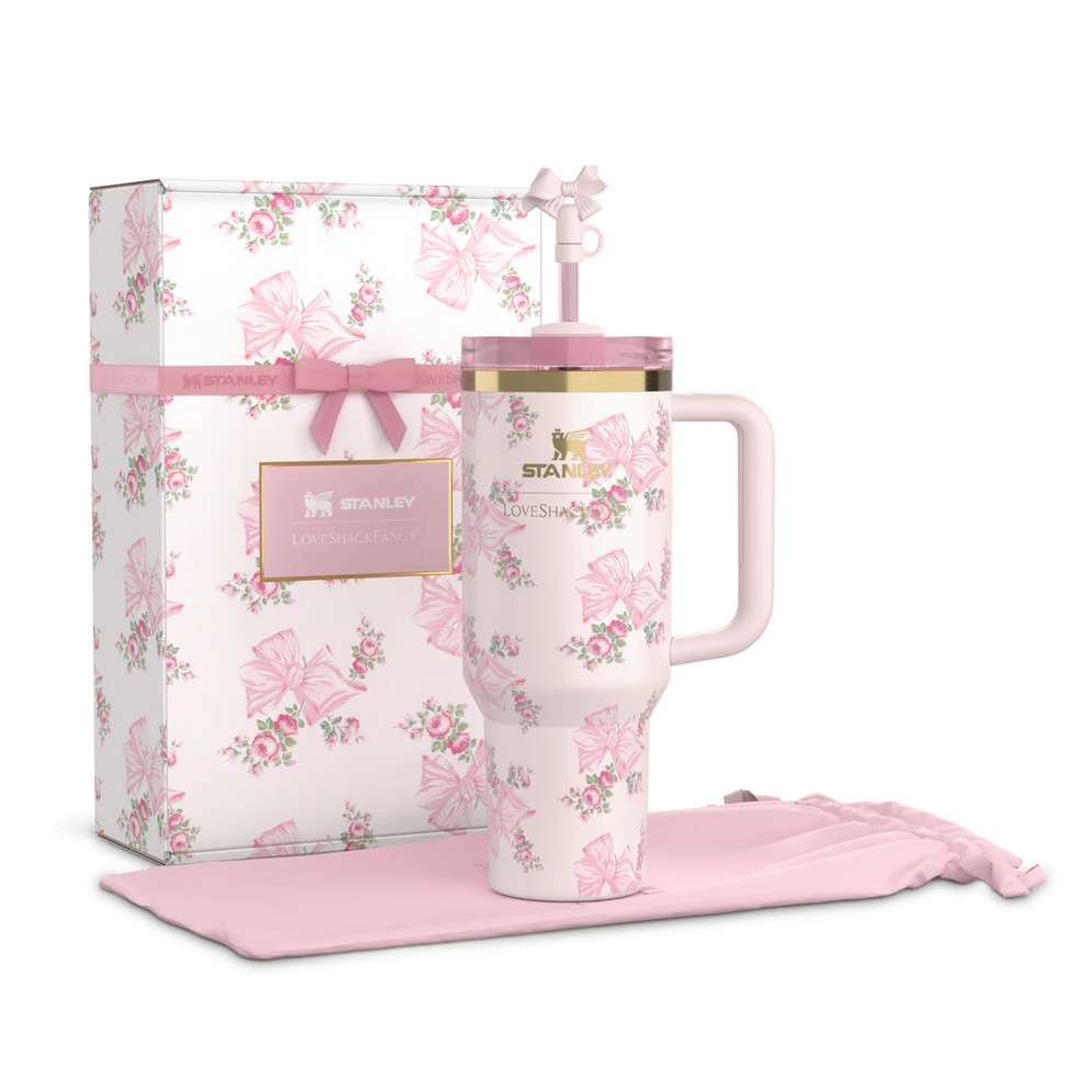 Stanley x LoveShackFancy | 40 OZ | Rosa Beaux Pink & Rosa Beaux Blue | Oversized Bow Signature Tumbler