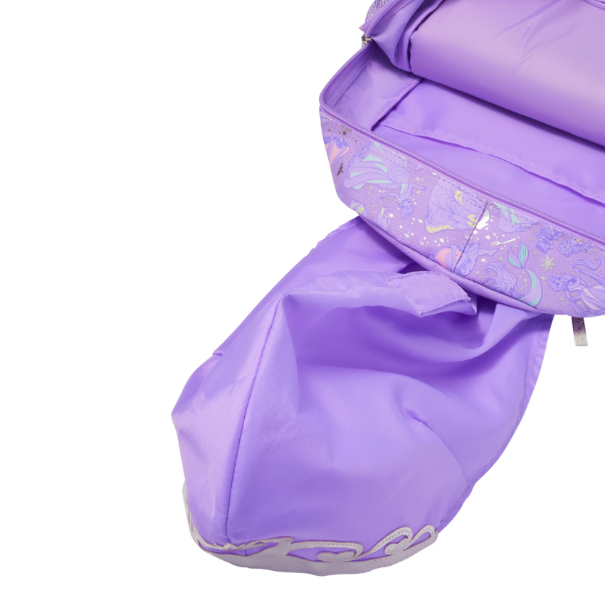 👑✨ Smiggle x Disney Junior Princess Hoodie Backpack – Lilac | Approx. 13.5L Capacity | 14.4 Inches | 3Y+