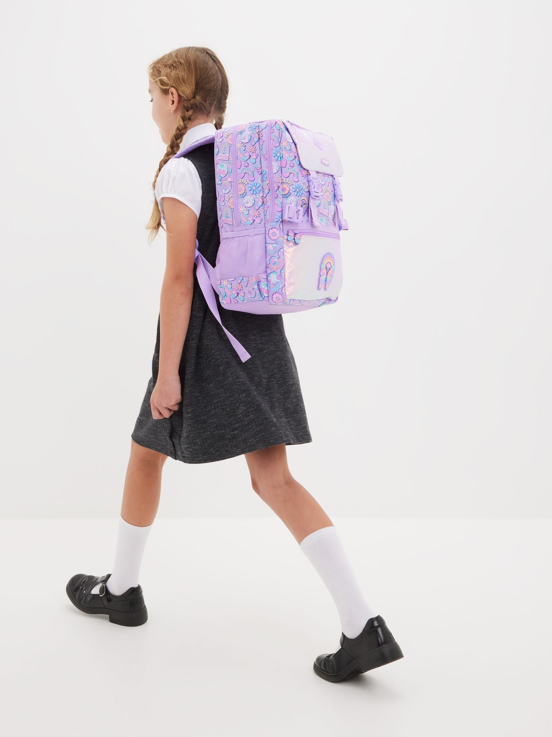 🦋 Smiggle Epic Adventures Foldover Attach Backpack – Butterfly Floral Edition | Ages 3+