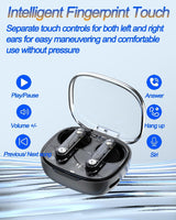 LY80 Wireless Bluetooth Earbuds | HiFi Stereo Sound, ENC Noise Cancellation, Fast Charging, IP7 Waterproof, Touch Control, Transparent Design with Mic
