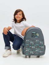 🎮✨ Smiggle Epic Adventures Light & Roll Trolley Backpack – Game On Edition ✨🎮 | Approx. 18L