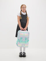 š¦āØ Smiggle āLimitless Explorerā Foldover Backpack | Teal Glitter Unicorn | 22L