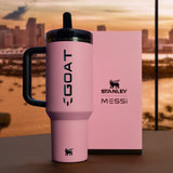 Messi x Stanley Quencher ProTour Flip Straw Tumbler | 40 OZ - Messi GOAT Pink