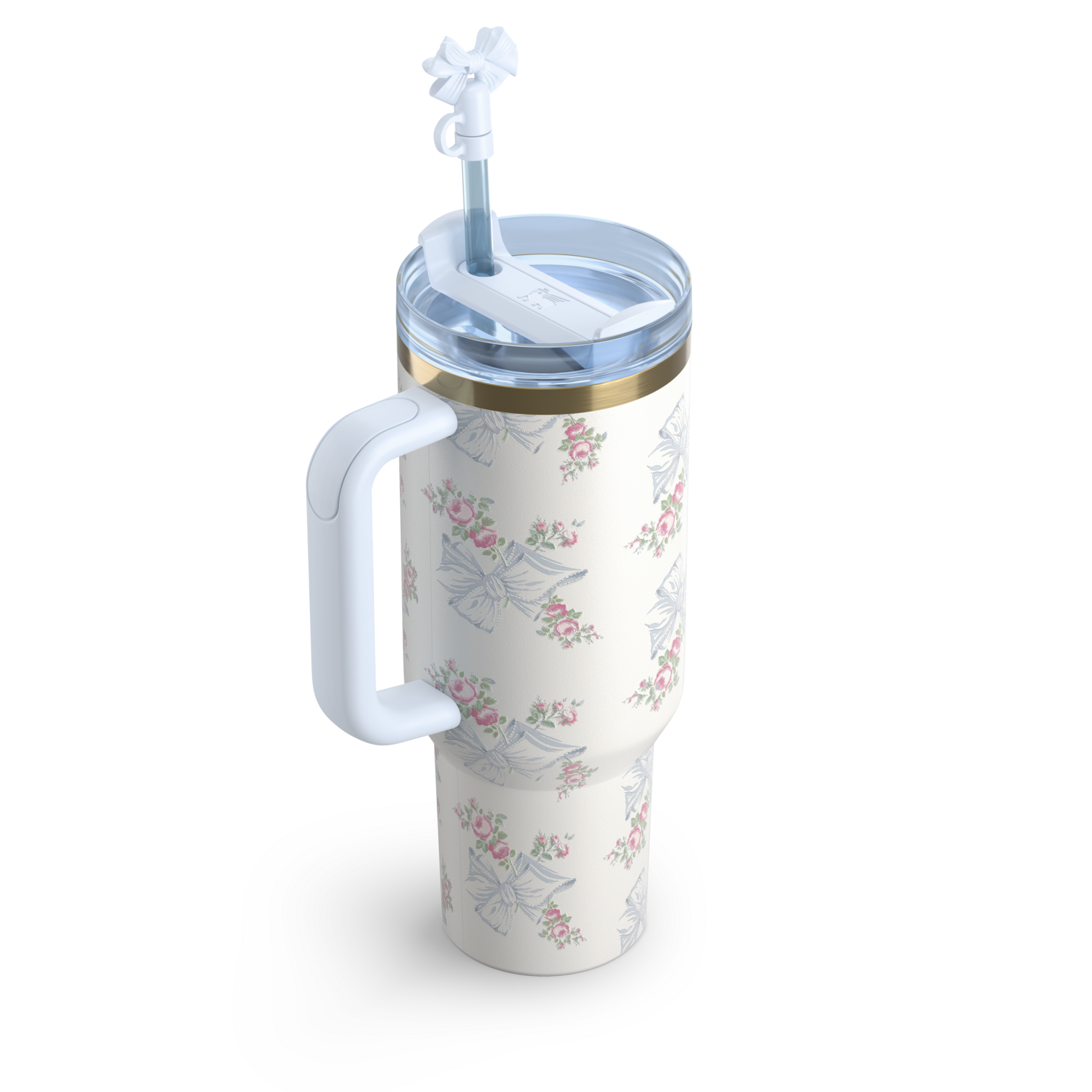 Stanley x LoveShackFancy | 40 OZ | Rosa Beaux Pink & Rosa Beaux Blue | Oversized Bow Signature Tumbler
