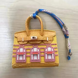 Mini House Design Leather Pouch – AirPods Case, Key Organizer & Mini Beauty Wallet