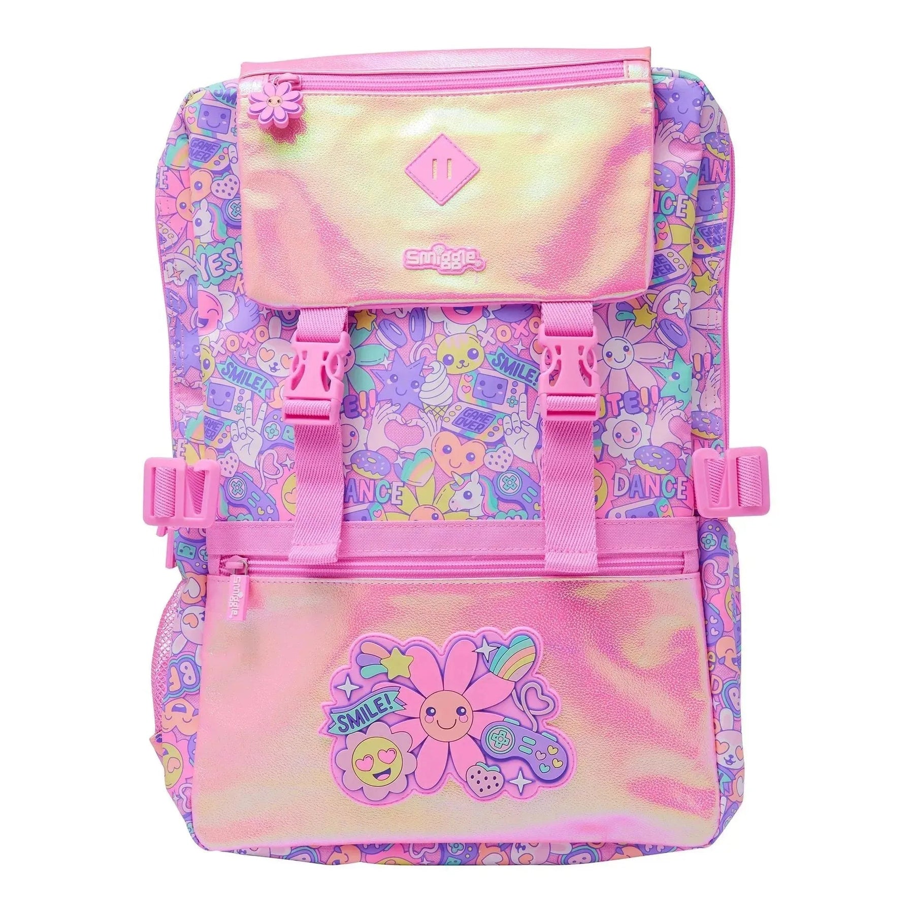 🌸 Smiggle Epic Adventures Foldover Attach Backpack – Flower Power Edition | Ages 3+